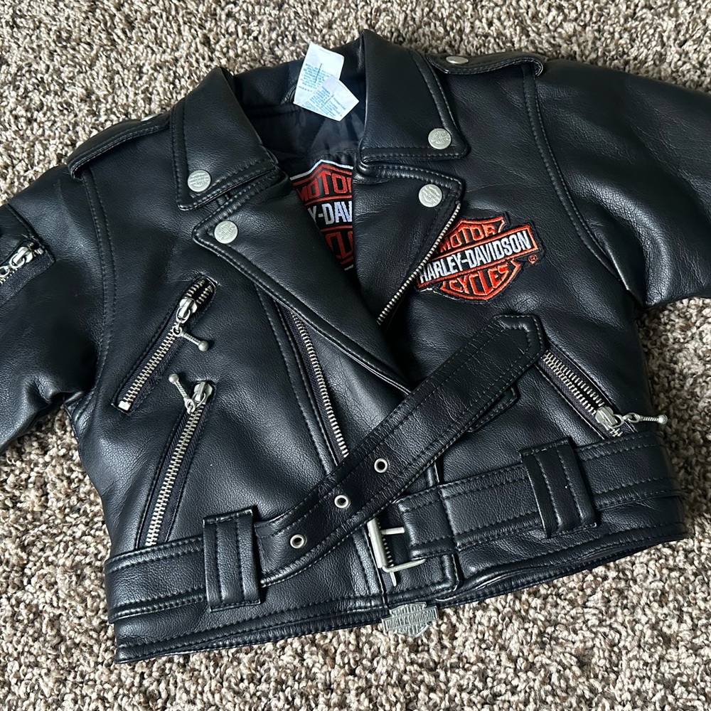 Harley Davidson toddler leather jacket